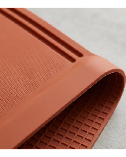Losh Molded Silicone Mouse Pad with Cable Grooves 340 x 280 mm Terracotta - Detail view