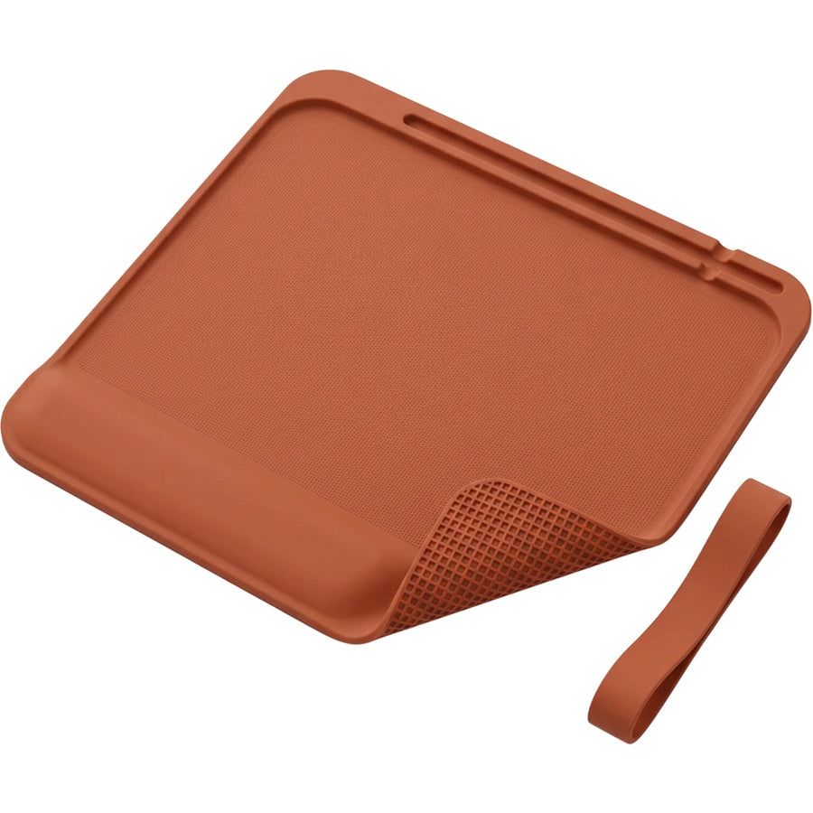 Losh Molded Silicone Mouse Pad with Cable Grooves 340 x 280 mm Terracotta